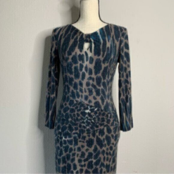 Cache Cheetah Print Fitted Midi Dress - Picture 9 of 15